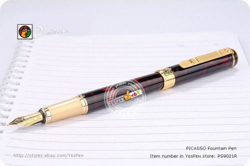 Picasso Fountain Pens PS902 GENTALMAN COLLECTION Agate Red Fully Barrel Cap NEW