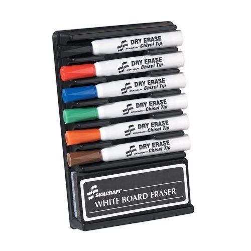 Skilcraft dry erase 6-color assorted marker - chisel marker point (nsn3527321) for sale