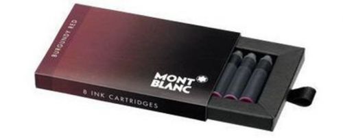8  Montblanc Fountain Pen Ink Cartridges Burgundy 105199