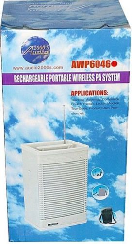 Audio2000 portable ac/dc 35 watt public address system with wireless microphones for sale