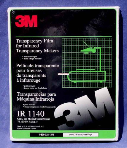 3M Transparency Film for IR Transparency Makers 100 Sheets IR 1140 New Sealed