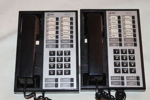 2 AT&amp;T Lucent BIS-10  10 Button Speaker Phones ATT Telephone Line Business