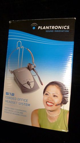 Plantronics S12 Corded Office Headset System Hands Free 2 in 1 Headset
