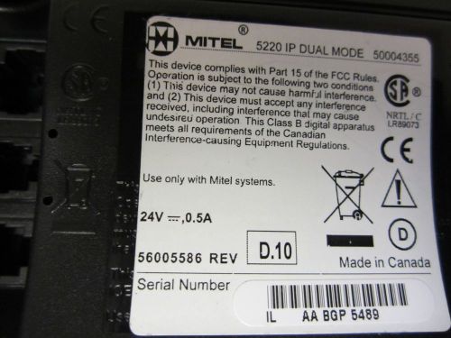 Mitel 5220 IP phone DUal Mode