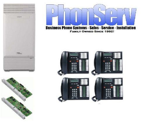 Norstar mics 4 line phone system expandable to 8 lines with 4 t7316 phones for sale