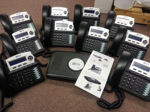Used XBlue X16 Telephone system - 10 Phones w/server in Charcol with Voicemail