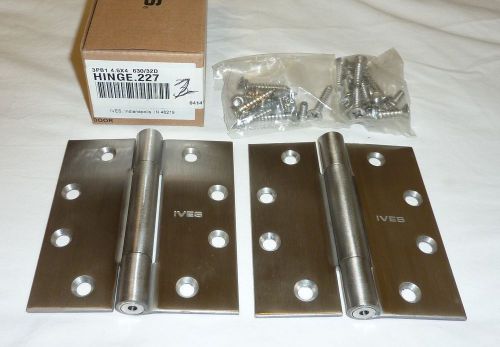 2 ives 3pb1 4.5&#034; x 4&#034; 630 plain bearing mortise butt hinges satin stainless new! for sale