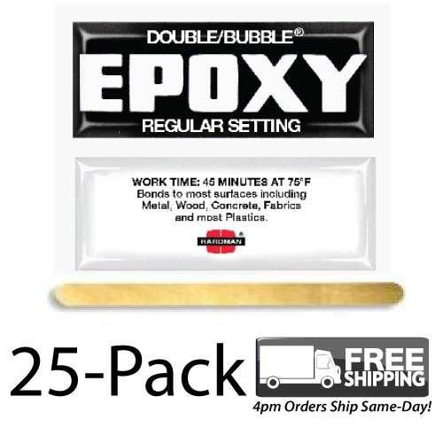 25-pack-double bubble &#034;black label&#034; regular-setting thin epoxy (low viscocity) for sale