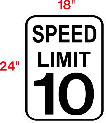 SPEEDY LIMIT 10  MPH   SIGN 12x18 ALUMINUM SIGN - FREE SHIPPING