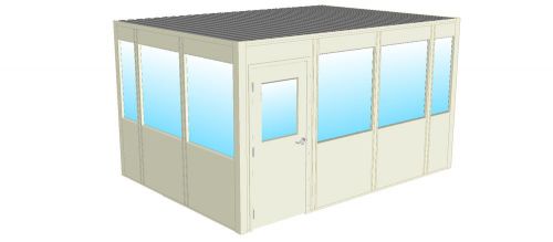 Modular in-plant warehouse office 4 wall 10x14 pre-fab vinyl shipped &amp; installed for sale