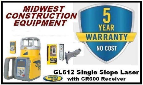 New trimble spectra precision gl612 single grade laser with cr600 receiver for sale