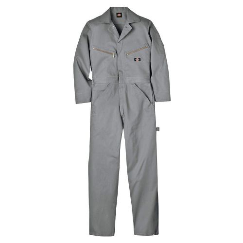 Long Sleeve Coveralls, Cotton, Gray, S 48700GY-S