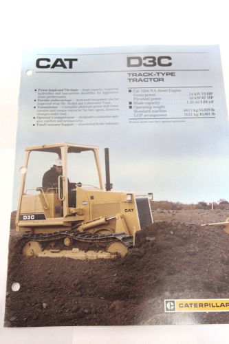 Caterpillar D3C Crawler Dozer sales brochure dated 1988
