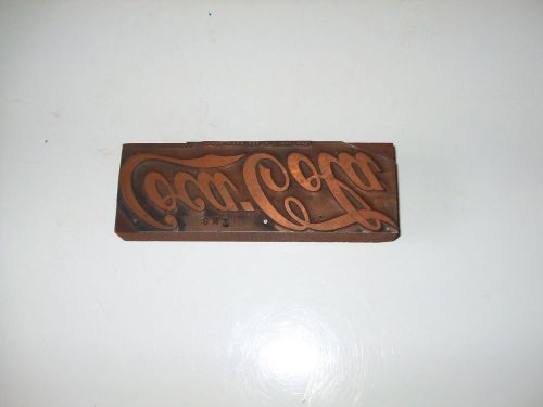 1930&#039;s ,40,s Coca Cola copper printing block