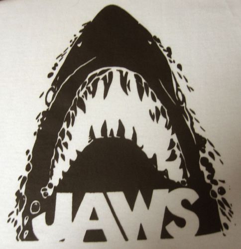 Vintage 1970&#039;s BLACK JAWS Iron on TRANSFER  Shark Movie
