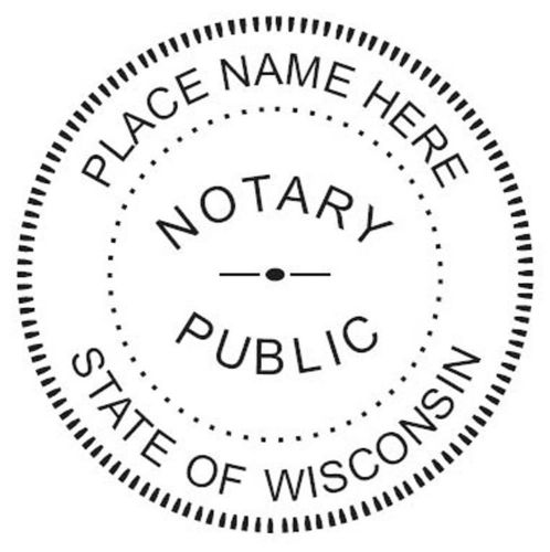 For wisconsin new round self-inking notary seal rubber stamp for sale