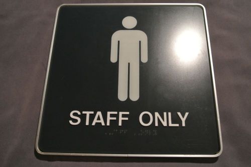 Industrial bathroom signs - heavy duty - staff only sign for sale