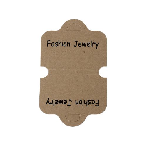 200Sheets Necklace Hangers Paper Card Natural Color Jewelry Oganizer 11.7x7cm