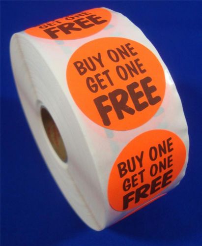1000 Self-Adhesive Buy One Get One Free Labels 1 3/8&#034; Stickers Retail Supplies
