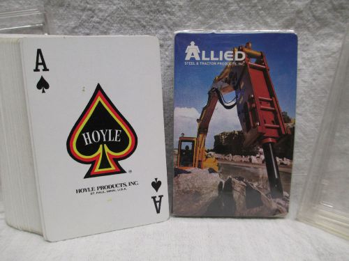 Hydraulic Hammer Jackhammer playing cards vtg Hoyle Allied Steel &amp; Tractor pr in