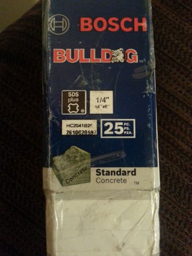 Bosch Bulldog Series SDS Plus 1/4&#034; x 4&#034; x 6&#034; Hammerdrill Bit (25-Pack)