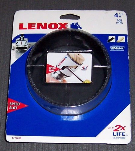 Lenox tools 1772018 4-1/8&#034; bi-metal speed slot hole saw for sale