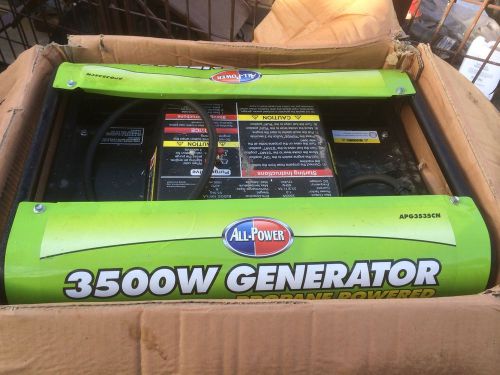 Generator 196 cc 3500 w propane and natural gas allpower portable for sale