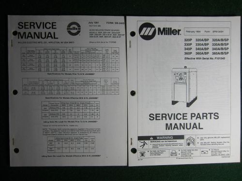Miller Welder Service Manual Parts Electrical F191545+ 320 330 340 360 A B BP SP