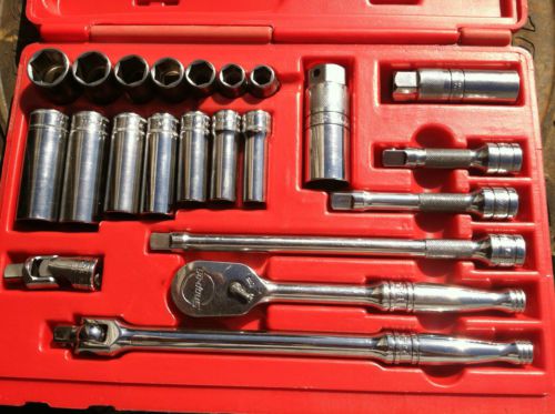 Snap on 3/8 drive metric general service set  222afsmp in blow molded case for sale