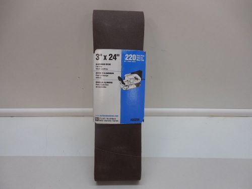 Norton Abrasive sanding belts 3&#034; x 24&#034; 220 very fine A/0  5 pack