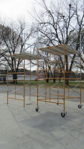 11&#039; rolling tower w/ budget safety rails for sale