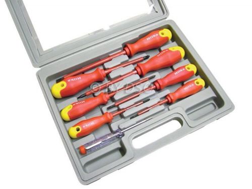 Hilka insulated screwdriver and mains tester set - new for sale
