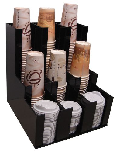 Cup lid dispensers holder coffee condiment caddy cup rack sugar organizer (1008) for sale