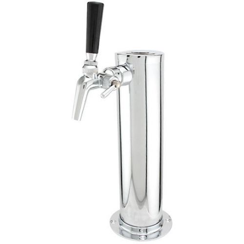 Single Tap Stainless Steel Draft Beer Tower - Perlick 650SS Flow Control Faucet