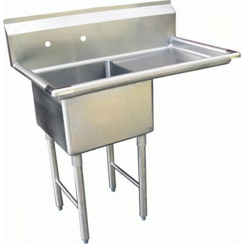 1 Compartment Sink with 1 Right 24&#034; Drain Board NSF