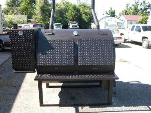 4860 rotisserie bbq grill, smoker, cooker with warming box on legs for sale