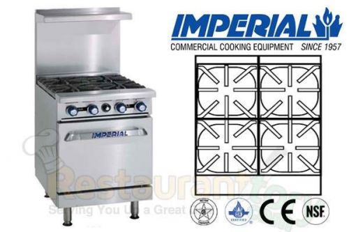 Imperial commercial restaurant range 24&#034; standard oven natural gas model ir-4 for sale