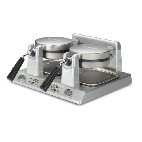 Waring ww250b double side- by-side commercial belgian waffle iron maker 208v nib for sale