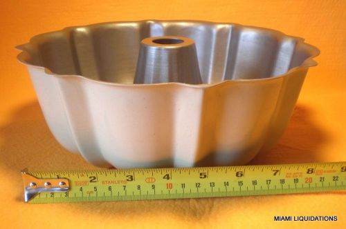 Nordic ware 50324 fluted tube pan 12 cup cast bundt cake almond nonstick baking for sale