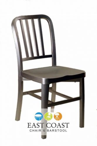 New shipyard collection outdoor aluminum vertical back restaurant chair for sale