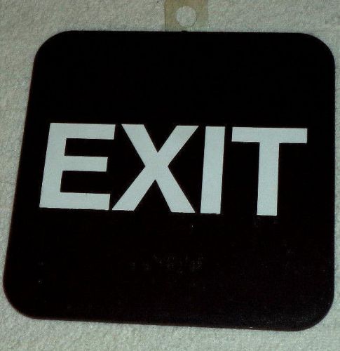 ADA BRAILLE EXIT SIGN BLACK FREE SHIPPING