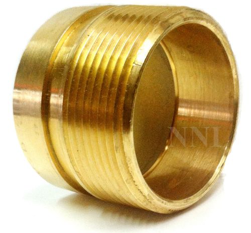 2-1/2&#034; MALE NPT TO GROOVE BRASS  FDC or HYDRANT ADAPTER NIPPLE