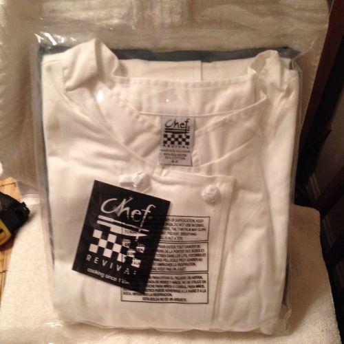4 X Chef Revival checkerboard cloth knot chef coat