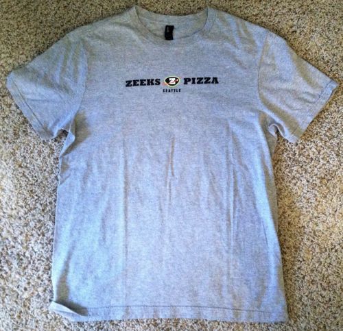 **ZEEK&#034;S PIZZA T-Shirt, SEATTLE&#039;s BEST PIZZA: Size Large