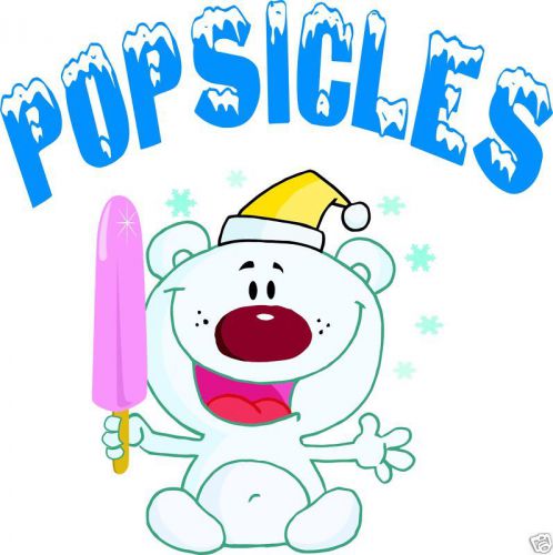 Popsicles Popsicle Concession Decal 14&#034;  Menu Food