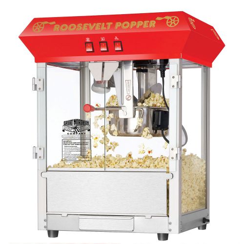Great Northern Red 8oz Antique Countertop Style Popcorn Popper Machine, 8 Ounce