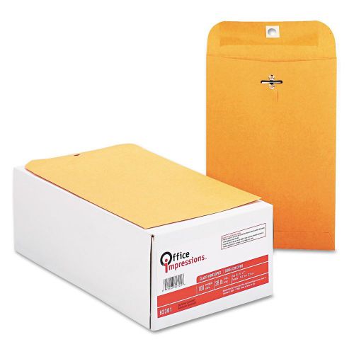 200 6x9 BUSINESS ENVELOPES Kraft Clasp Manila Shipping Catalog Yellow Gummed Fla