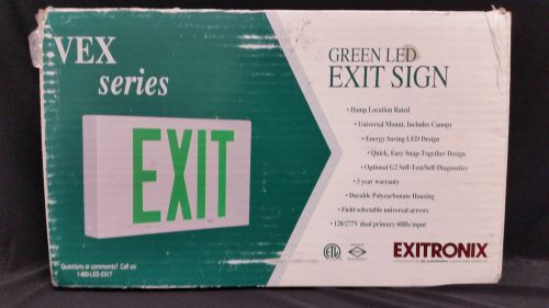 GREEN LED EXIT SIGN/ EXITRONIX