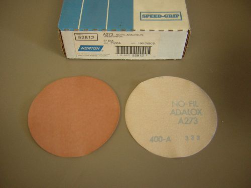 Norton 52821 80 grit  5&#034; speed grip sanding disc 17 sheet box velcro back discs for sale