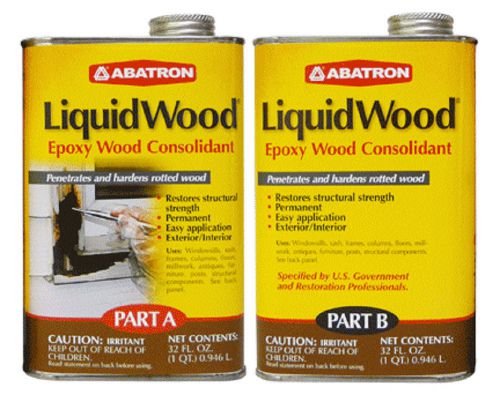 Abatron LiquidWood Epoxy Wood Consolidant 2 Quart Kit part A &amp; part B